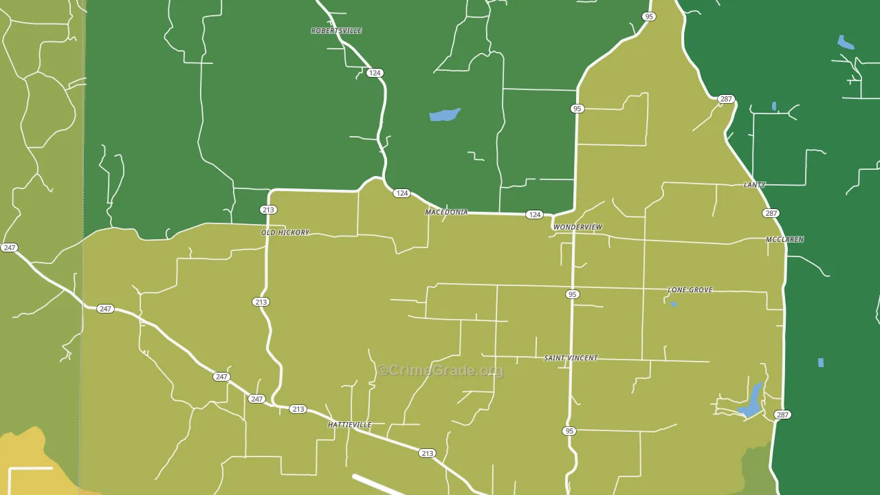 72063, AR Map of Vehicle Theft Rates