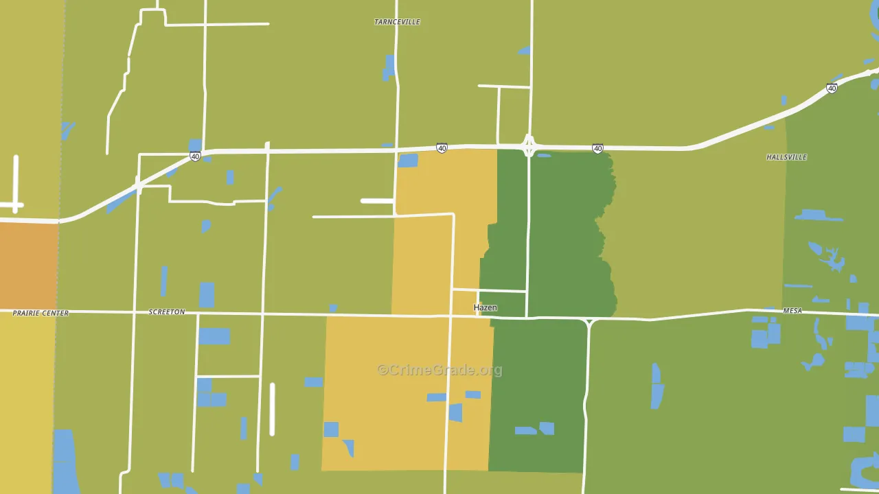 72064, AR Map of Vehicle Theft Rates