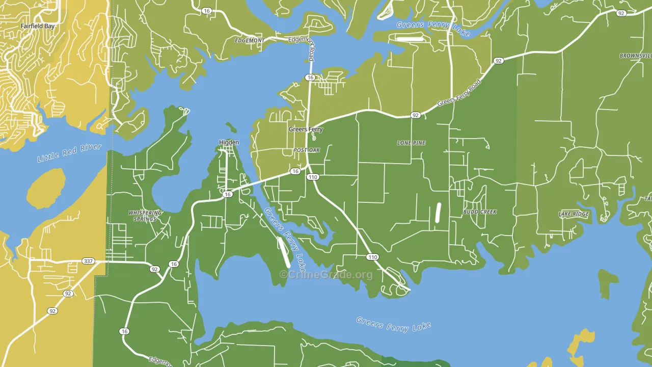 72067, AR Map of Vehicle Theft Rates