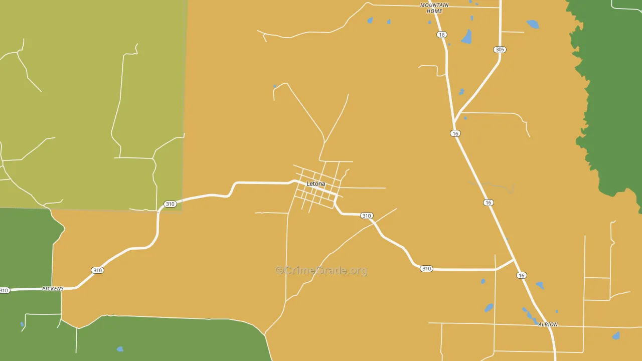 72085, AR Map of Vehicle Theft Rates