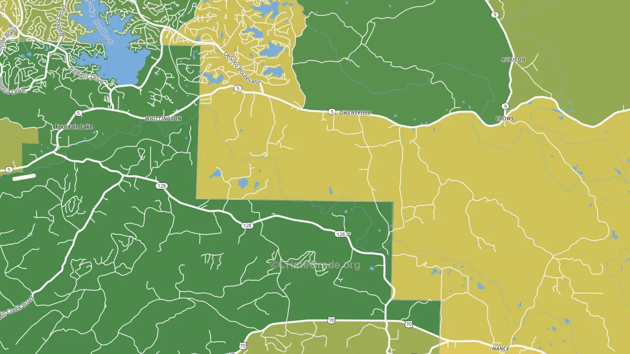 72087, AR Map of Vehicle Theft Rates