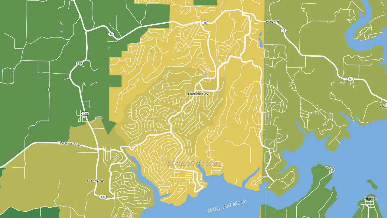 72088, AR Map of Vehicle Theft Rates