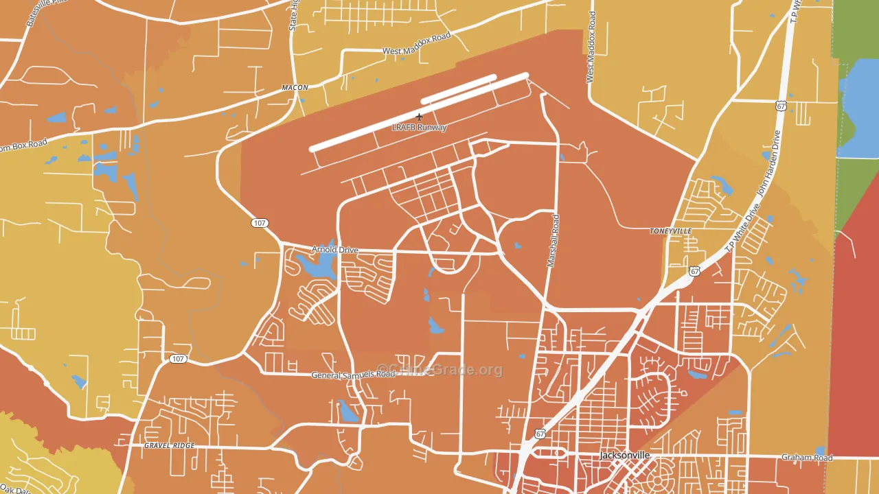 72099, AR Map of Vehicle Theft Rates