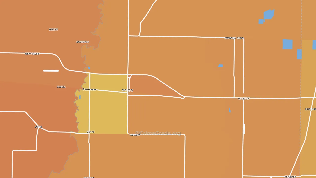 72101, AR Map of Vehicle Theft Rates