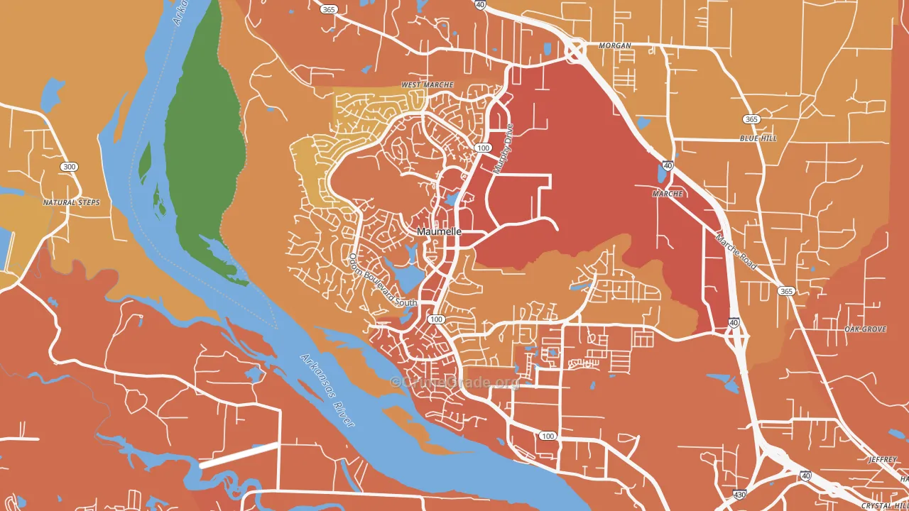 72113, AR Map of Vehicle Theft Rates