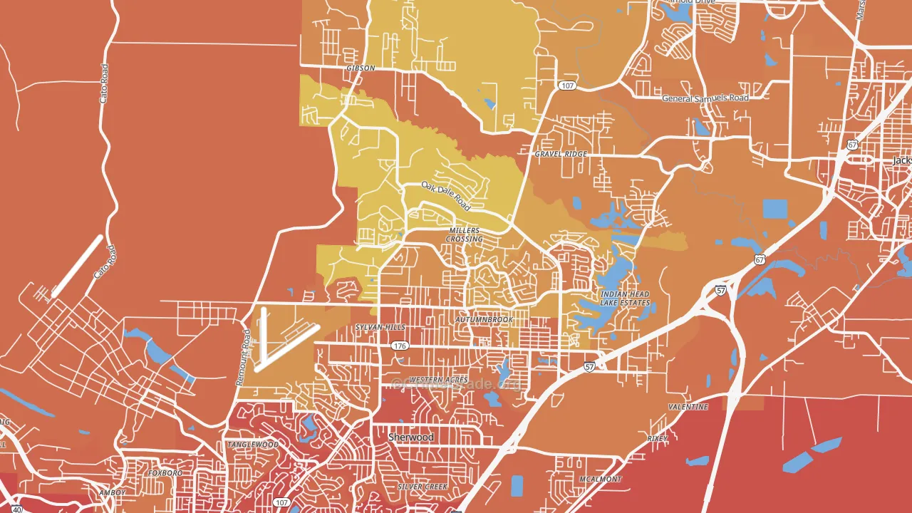 72120, AR Map of Vehicle Theft Rates