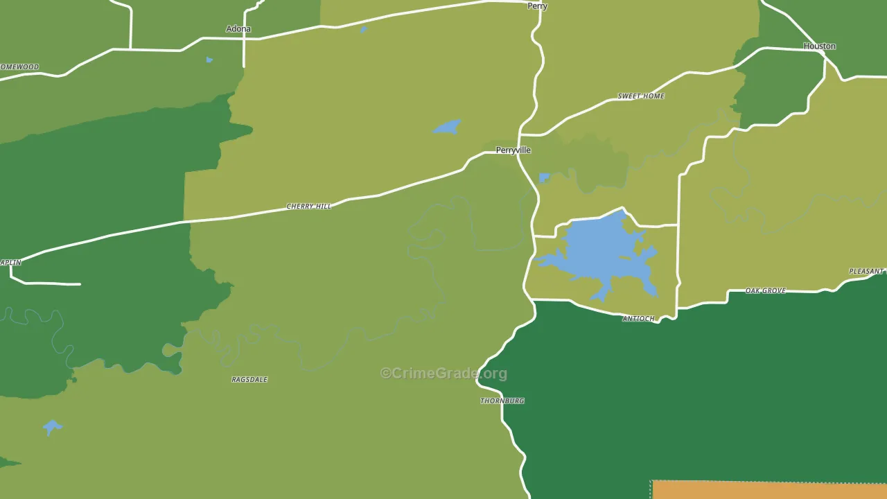 72126, AR Map of Vehicle Theft Rates