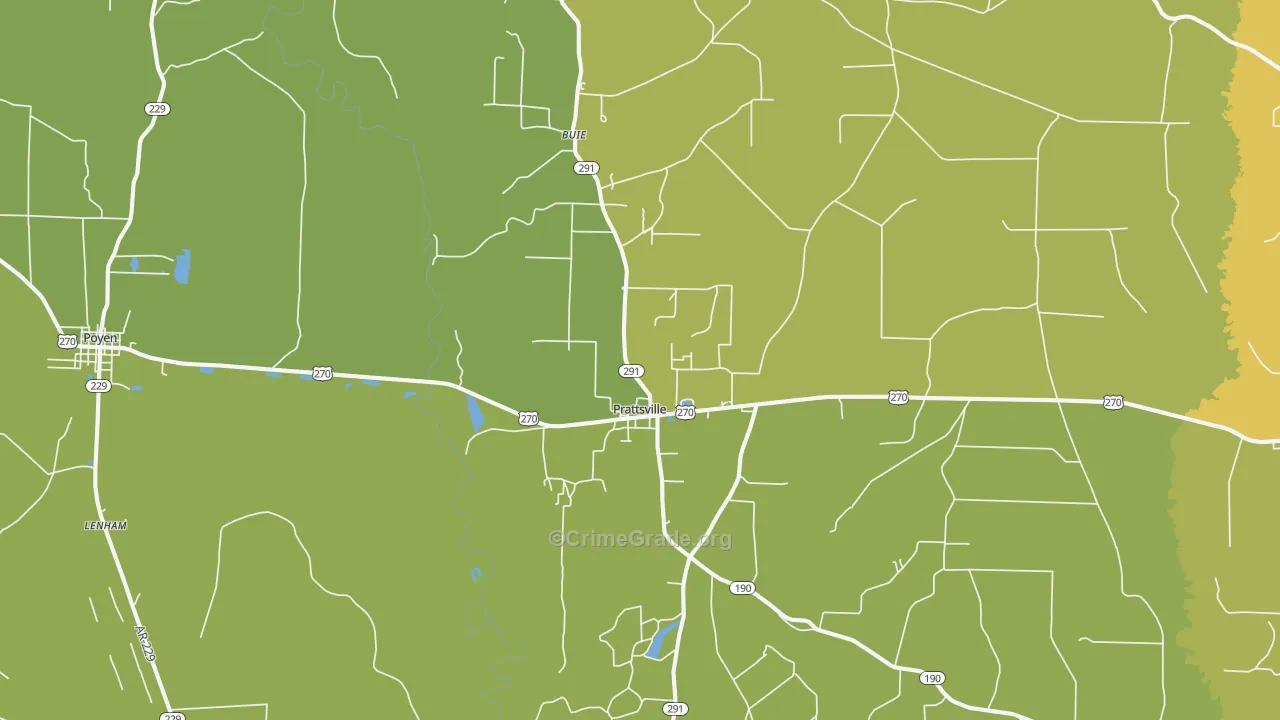 72129, AR Map of Vehicle Theft Rates