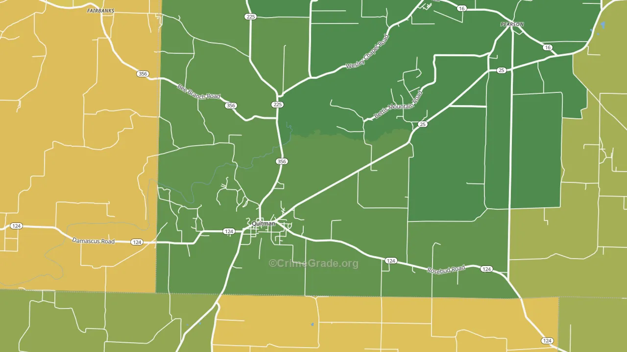 72131, AR Map of Vehicle Theft Rates
