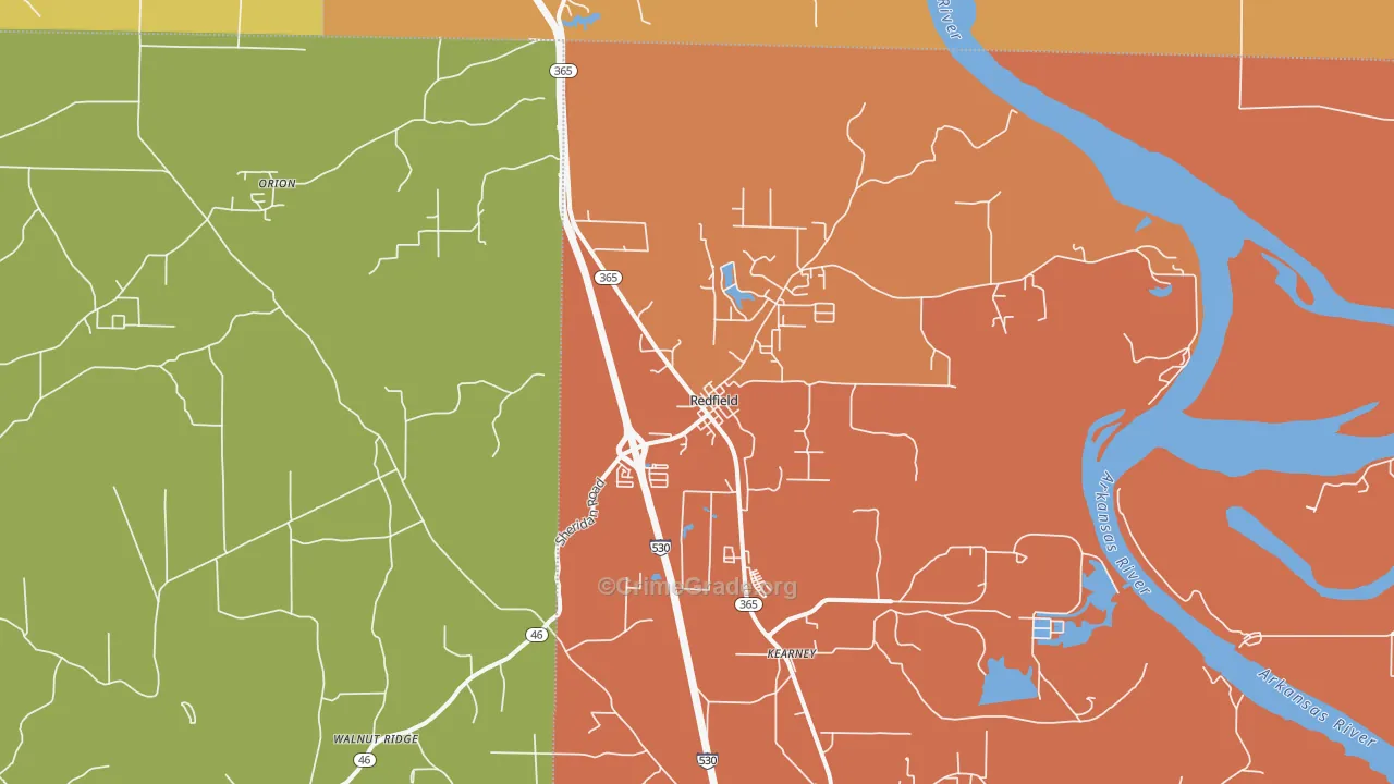 72132, AR Map of Vehicle Theft Rates