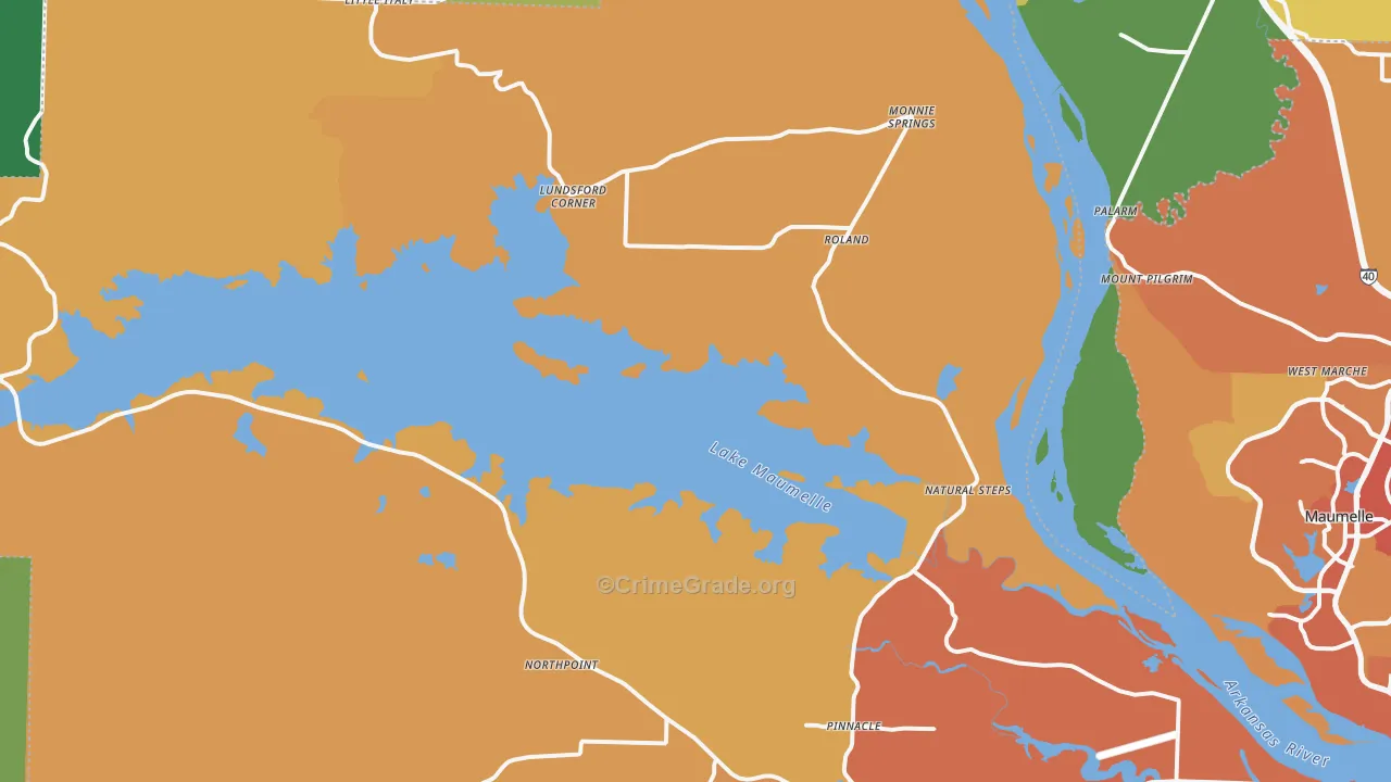 72135, AR Map of Vehicle Theft Rates