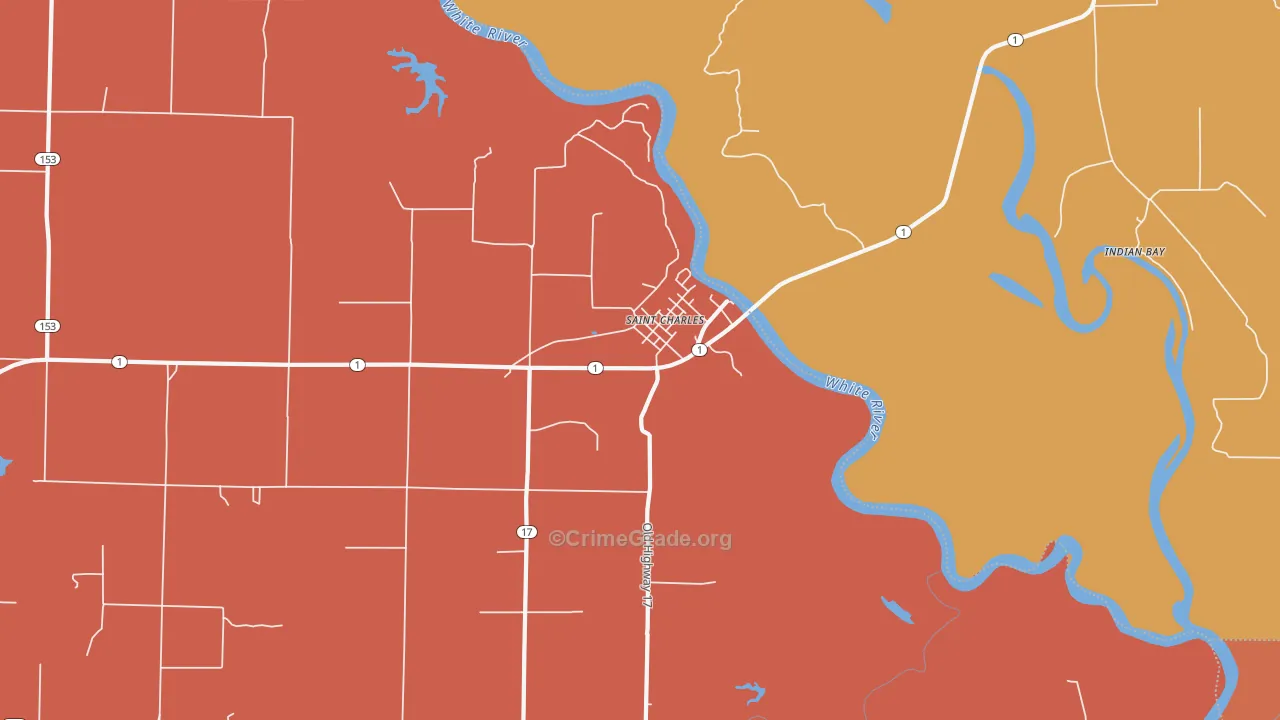 72140, AR Map of Vehicle Theft Rates