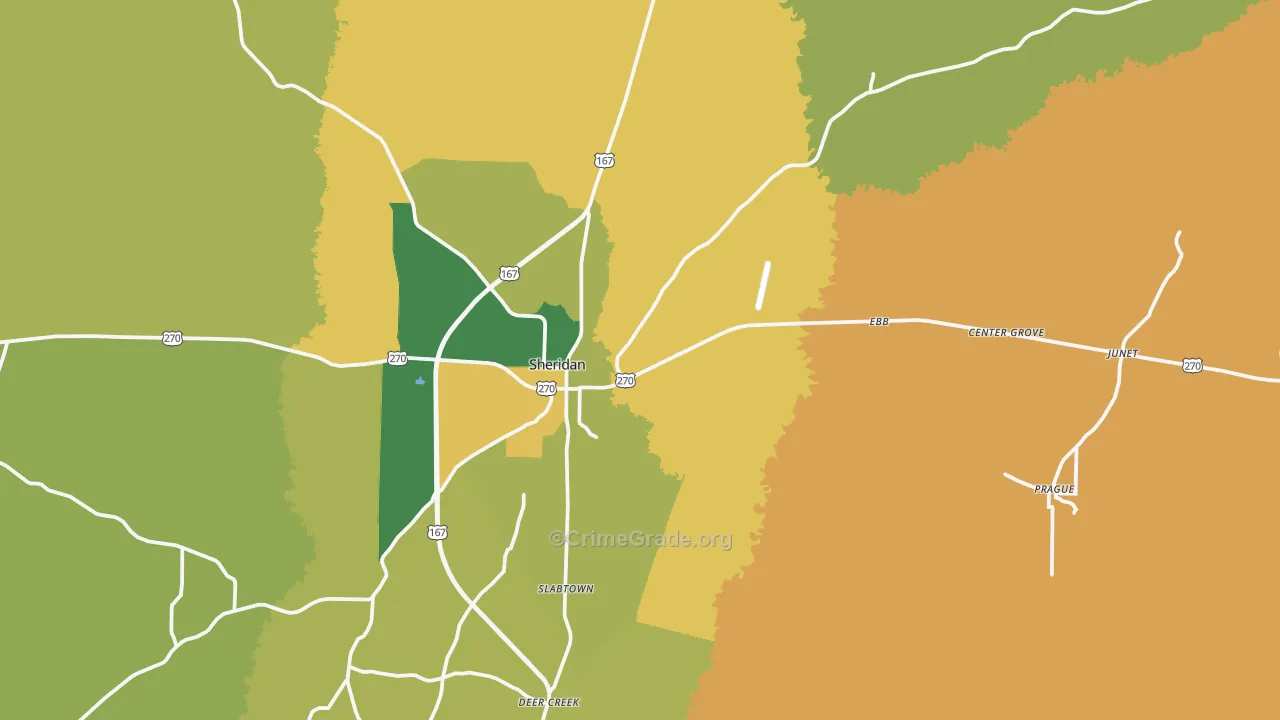 72150, AR Map of Vehicle Theft Rates