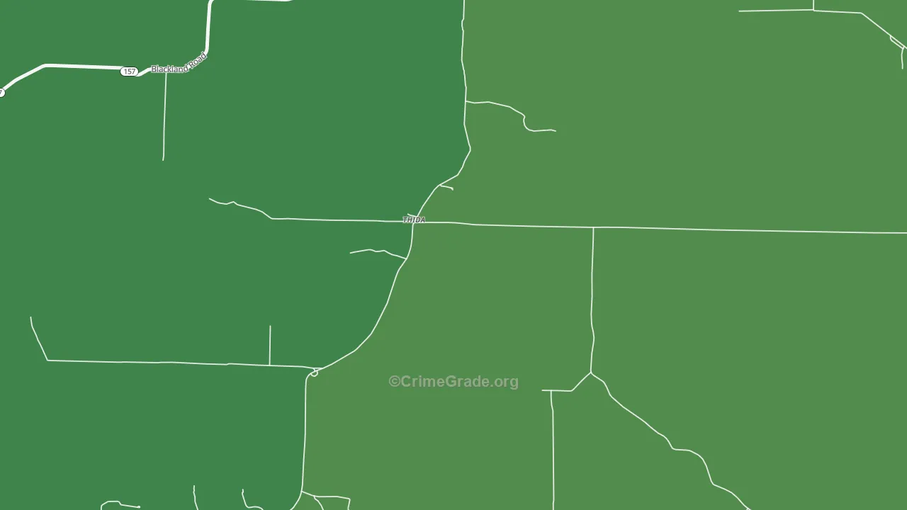 72165, AR Map of Vehicle Theft Rates