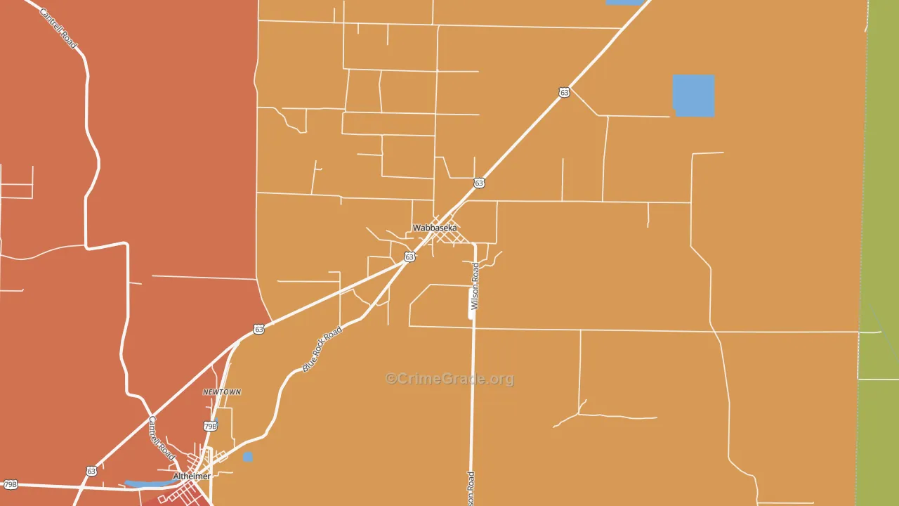 72175, AR Map of Vehicle Theft Rates