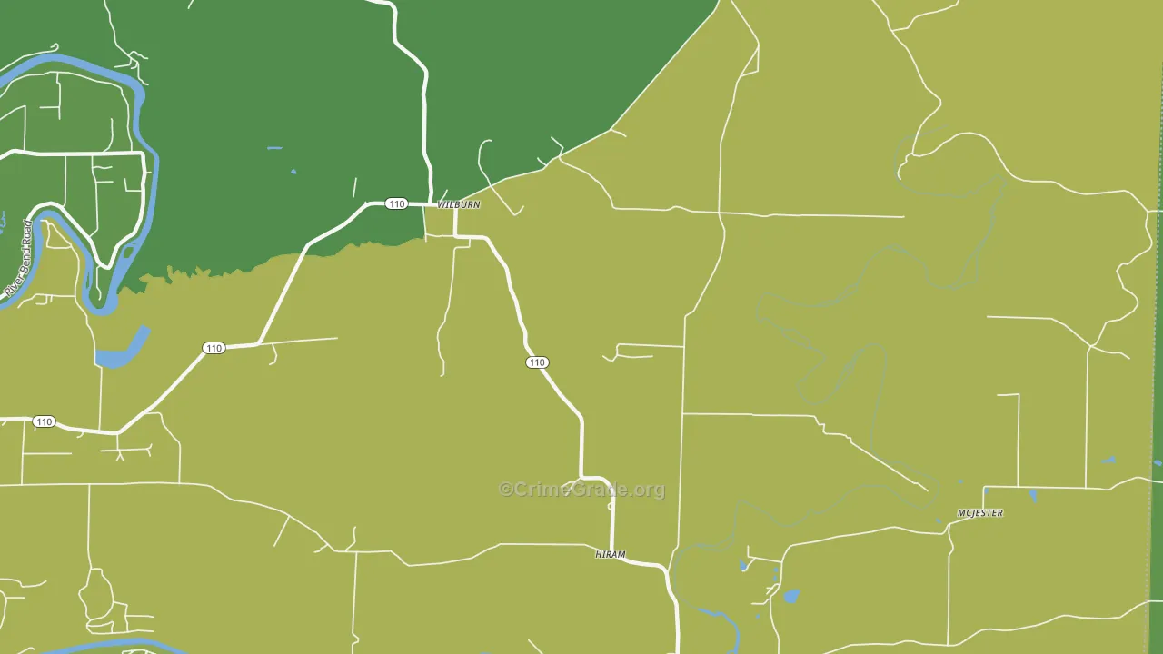 72179, AR Map of Vehicle Theft Rates