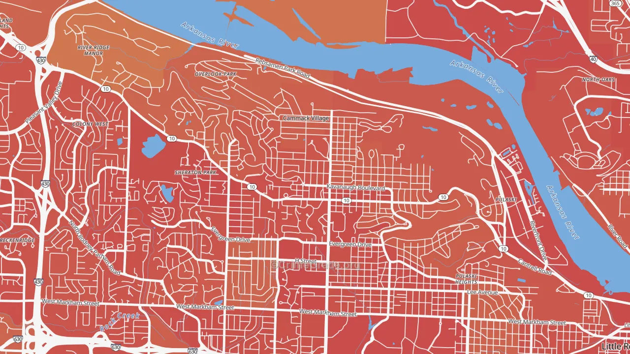 72207, AR Map of Vehicle Theft Rates