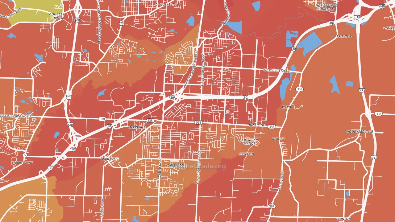 72209, AR Map of Vehicle Theft Rates