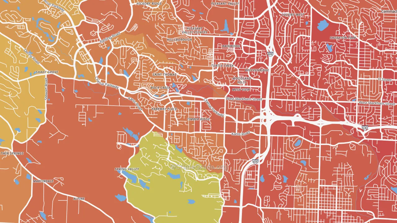 72211, AR Map of Vehicle Theft Rates