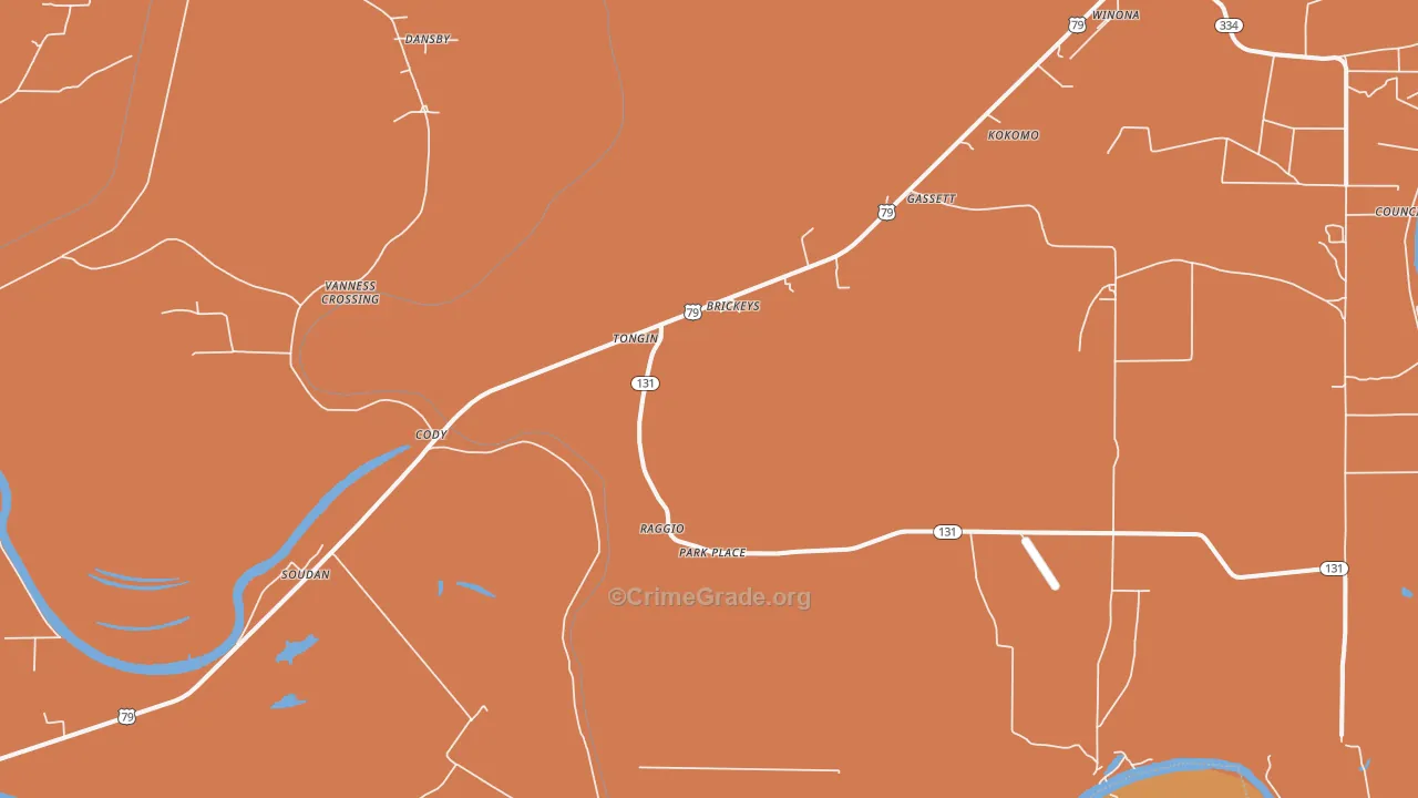 72320, AR Map of Vehicle Theft Rates