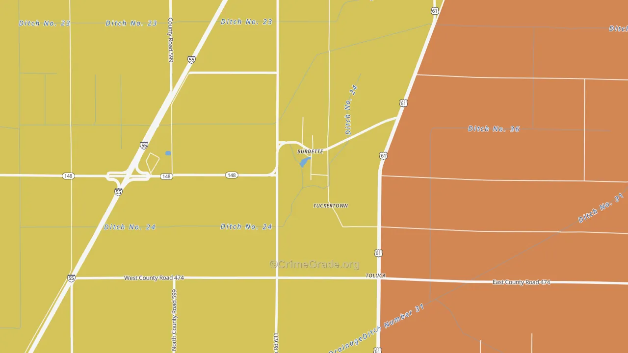 72321, AR Map of Vehicle Theft Rates