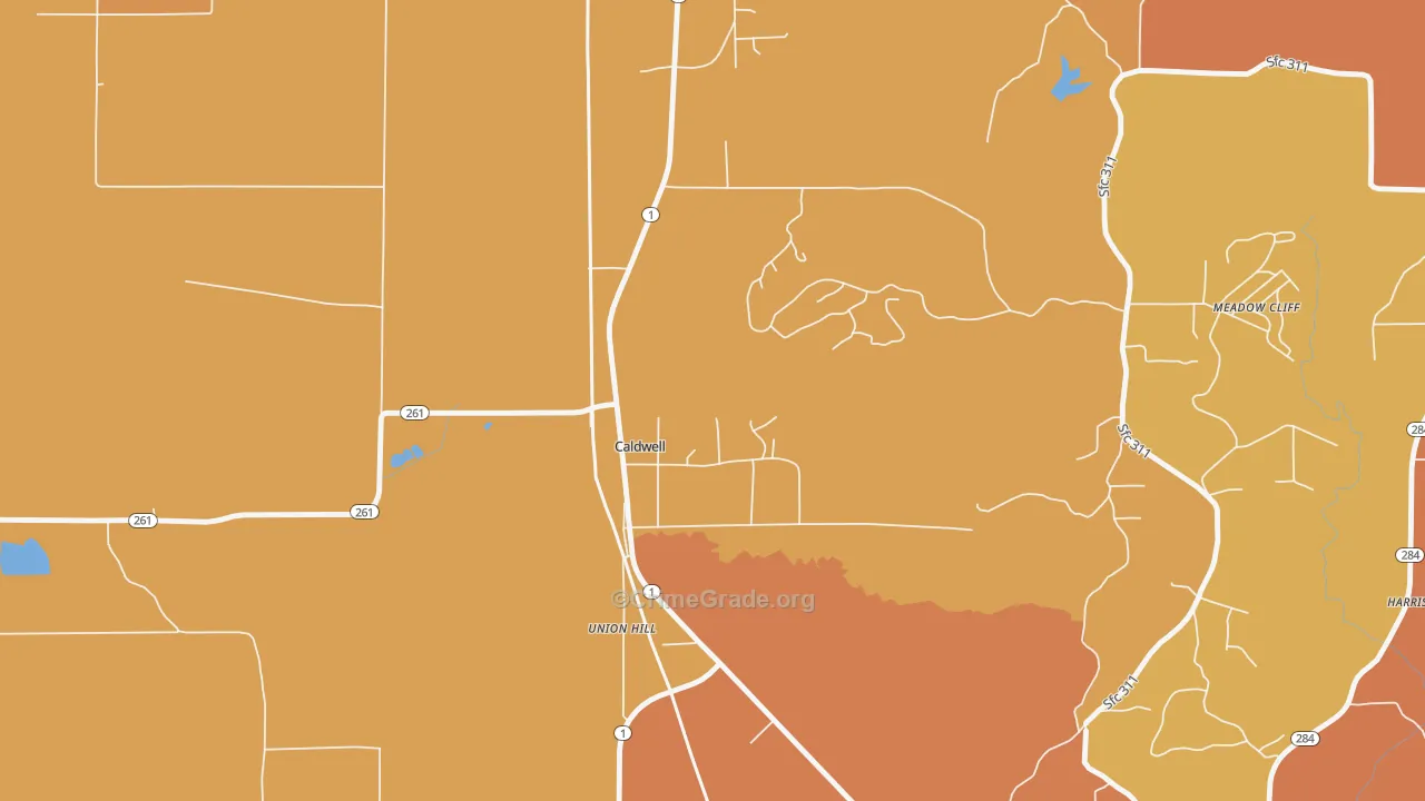 72322, AR Map of Vehicle Theft Rates