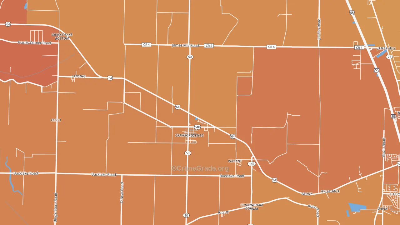 72327, AR Map of Vehicle Theft Rates