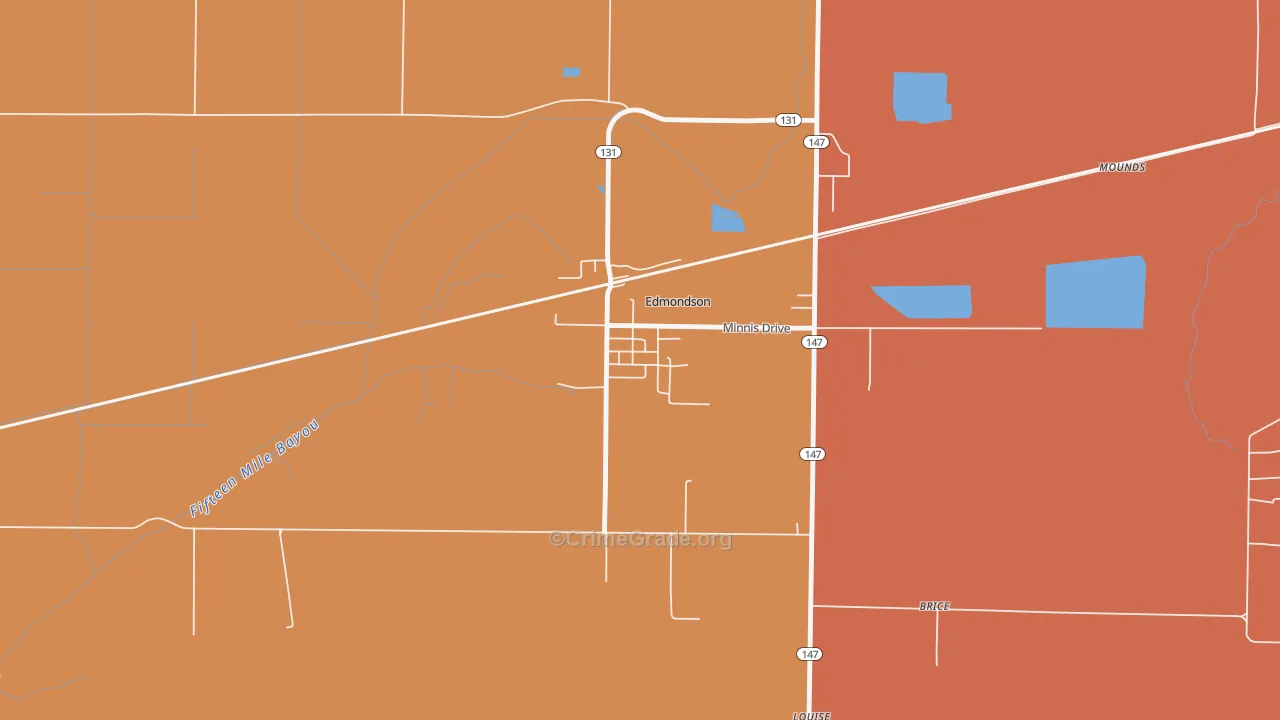 72332, AR Map of Vehicle Theft Rates