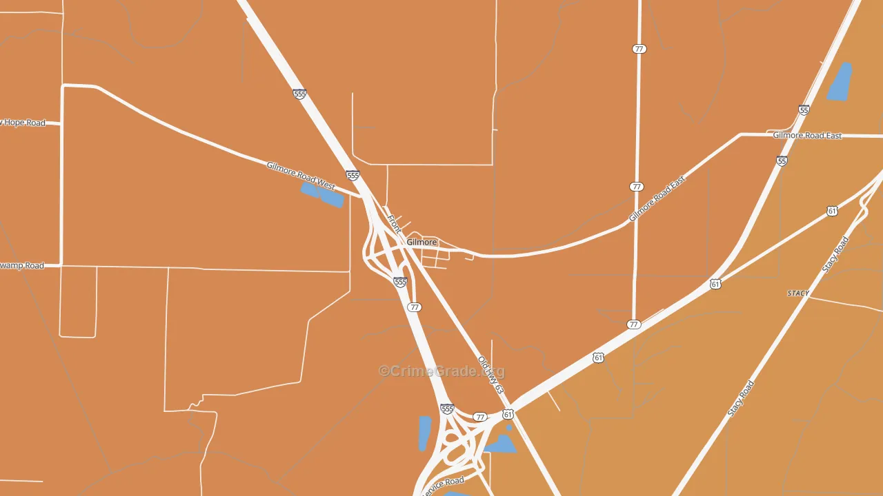72339, AR Map of Vehicle Theft Rates