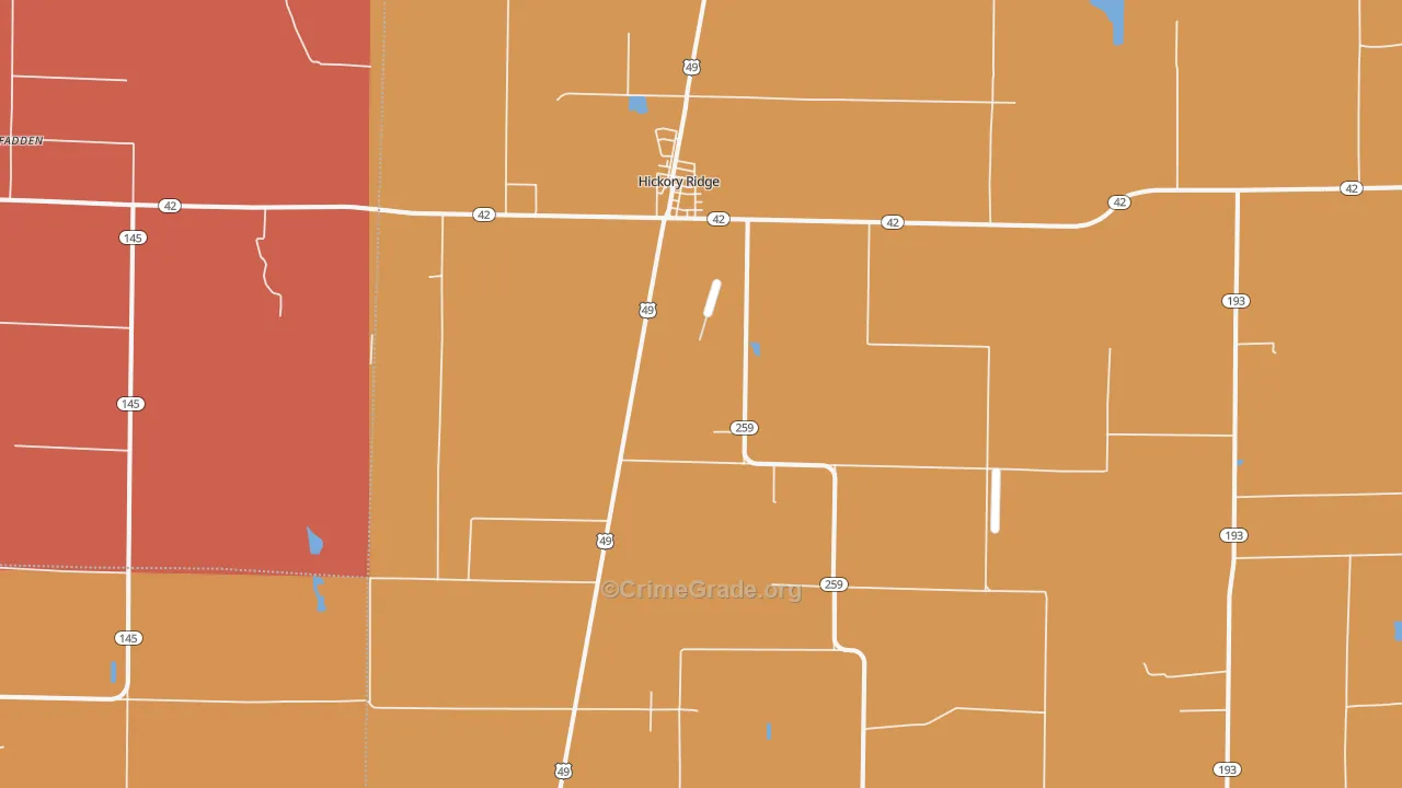72347, AR Map of Vehicle Theft Rates