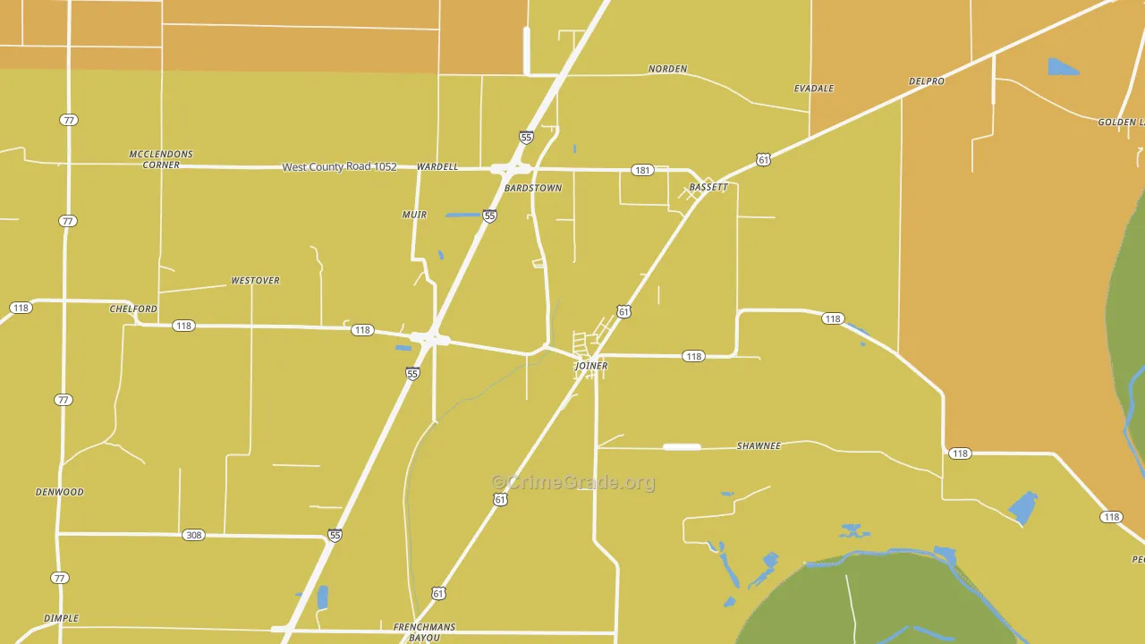 72350, AR Map of Vehicle Theft Rates