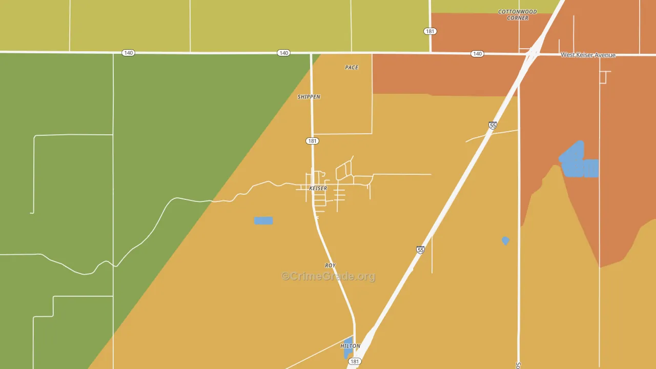 72351, AR Map of Vehicle Theft Rates