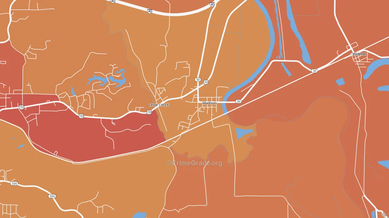 72359, AR Map of Vehicle Theft Rates
