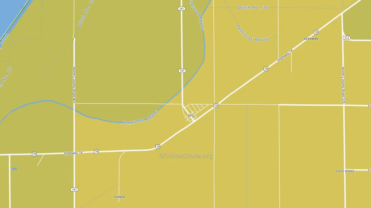 72426, AR Map of Vehicle Theft Rates
