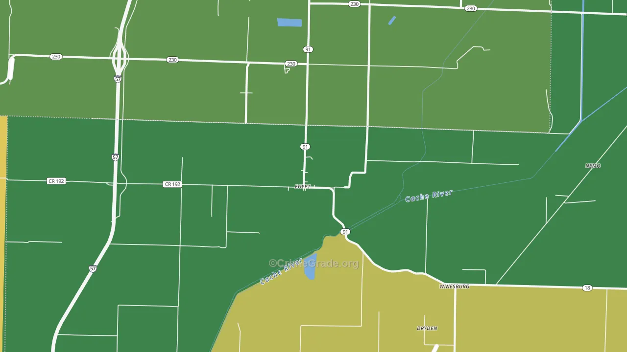 72427, AR Map of Vehicle Theft Rates