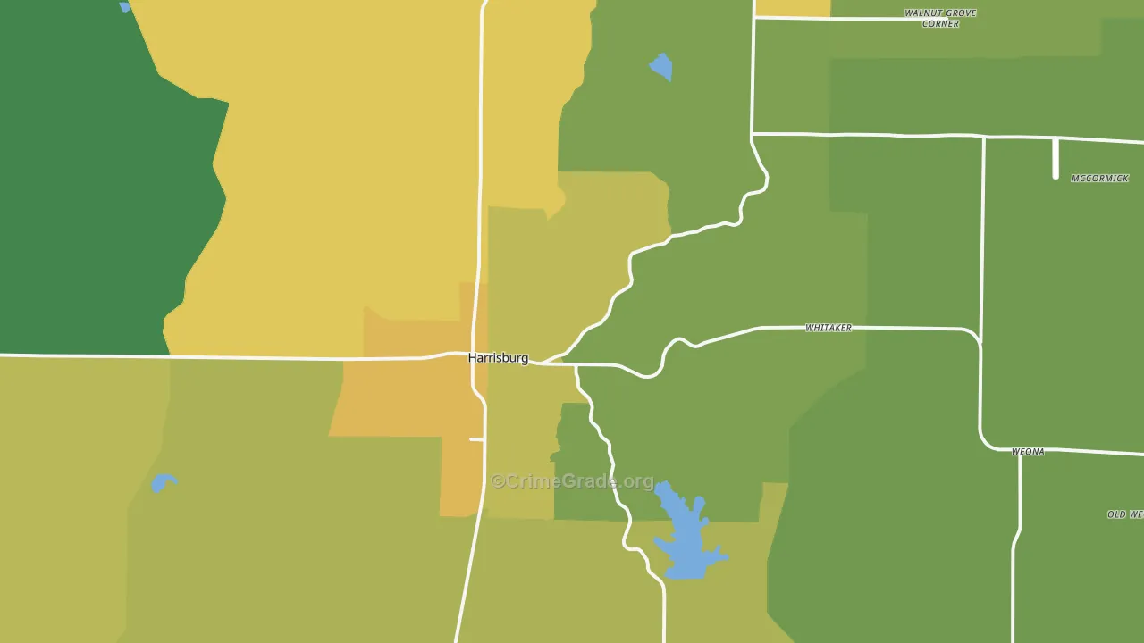 72432, AR Map of Vehicle Theft Rates
