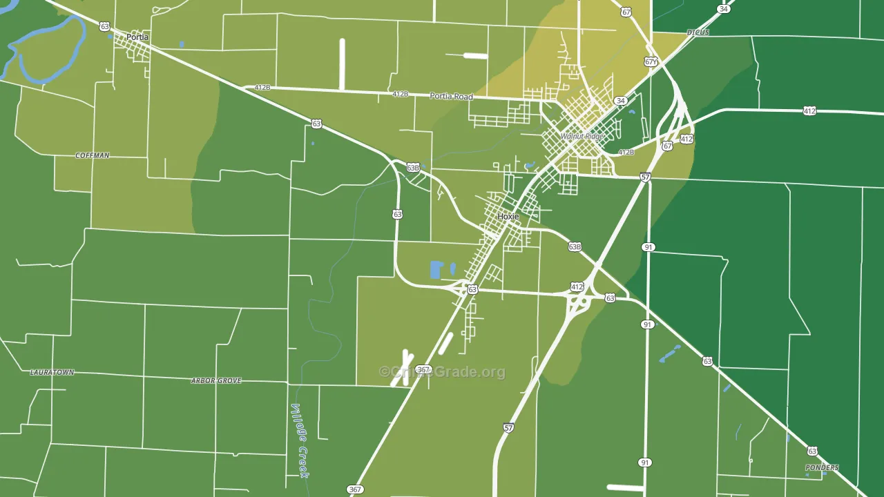 72433, AR Map of Vehicle Theft Rates