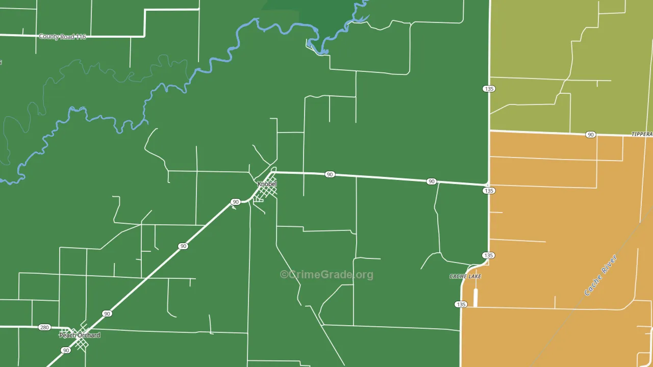 72435, AR Map of Vehicle Theft Rates