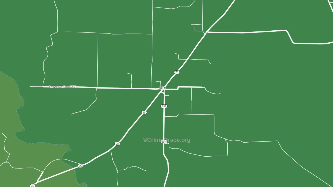 72440, AR Map of Vehicle Theft Rates