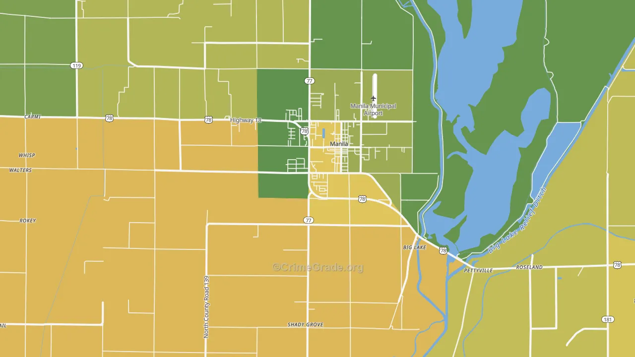 72442, AR Map of Vehicle Theft Rates