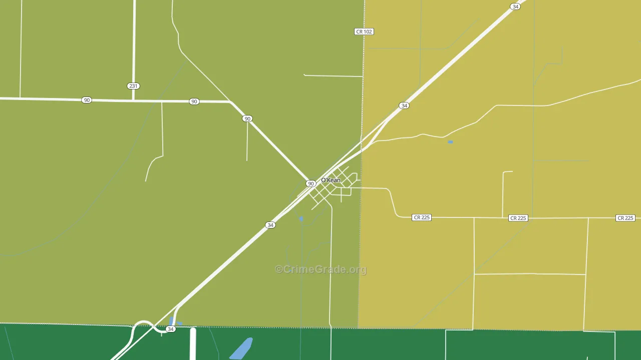 72449, AR Map of Vehicle Theft Rates
