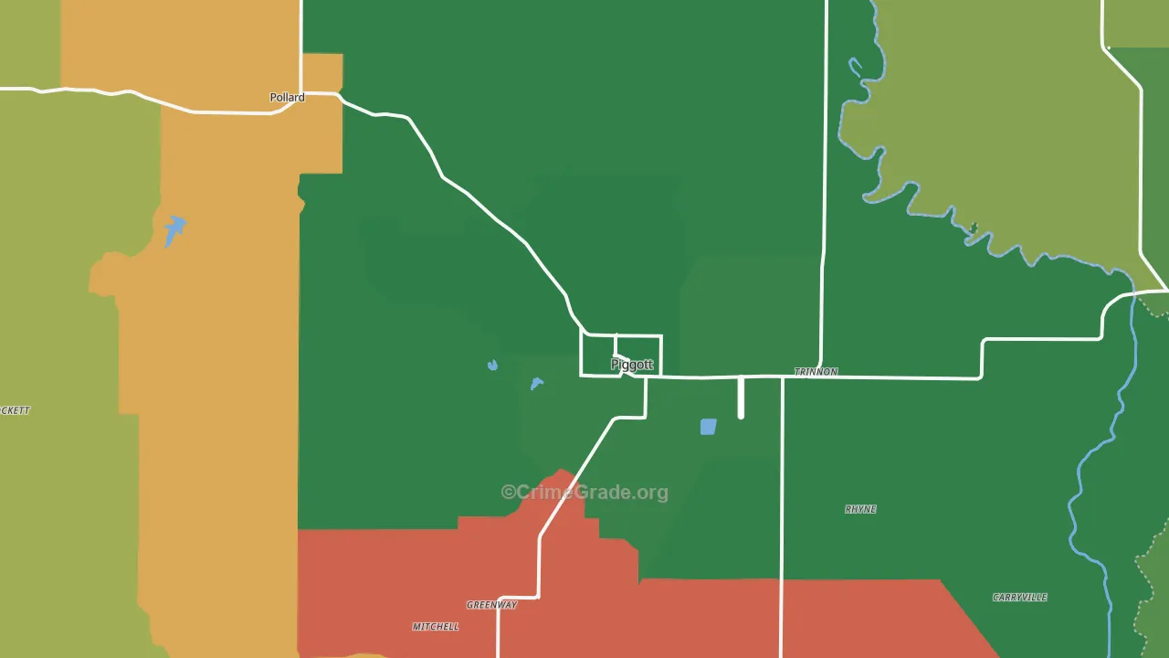 72454, AR Map of Vehicle Theft Rates