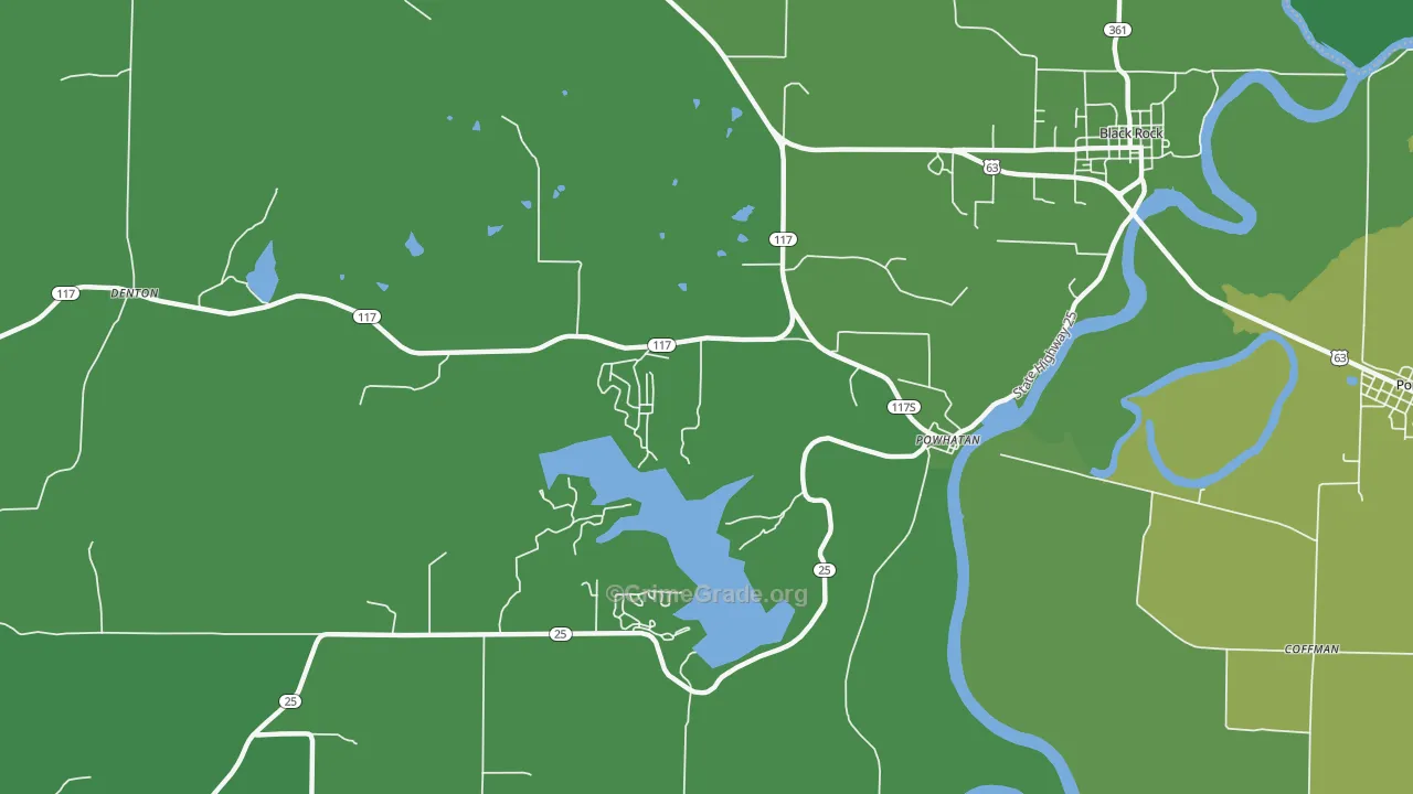 72458, AR Map of Vehicle Theft Rates