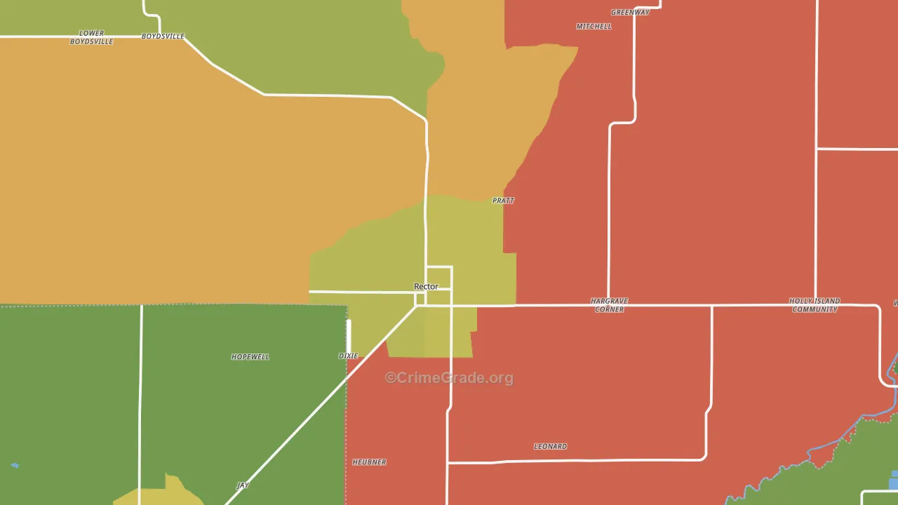 72461, AR Map of Vehicle Theft Rates
