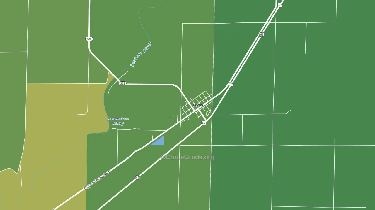 72462, AR Map of Vehicle Theft Rates