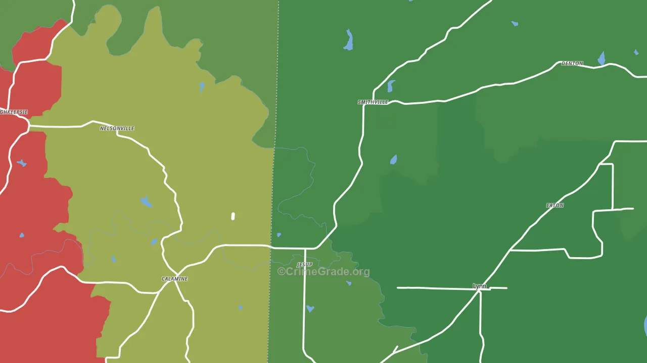 72466, AR Map of Vehicle Theft Rates