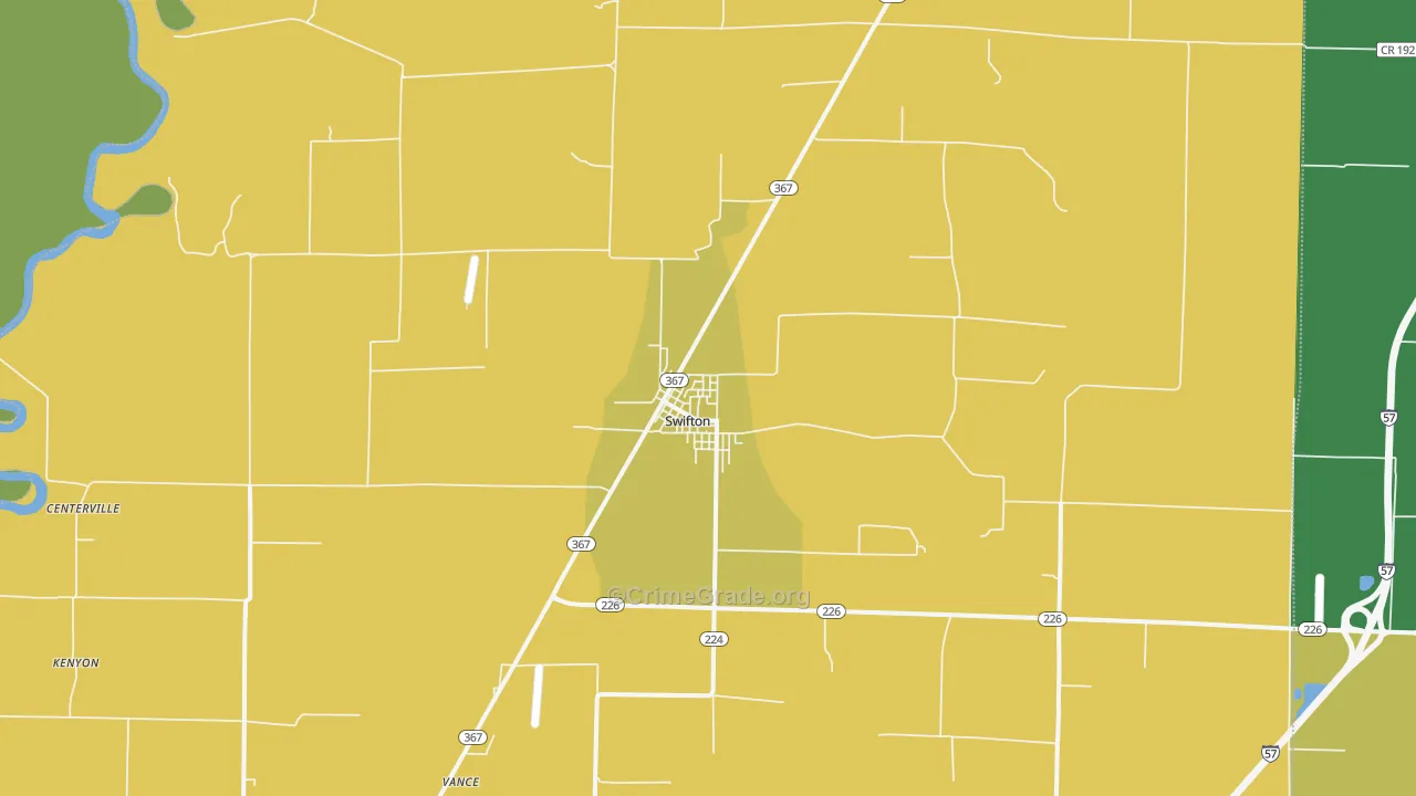 72471, AR Map of Vehicle Theft Rates