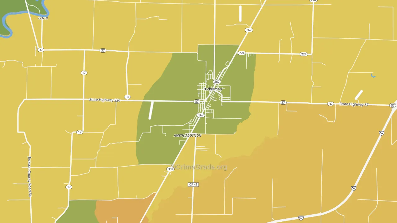 72473, AR Map of Vehicle Theft Rates