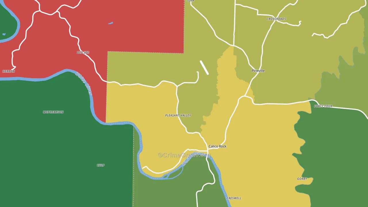 72519, AR Map of Vehicle Theft Rates