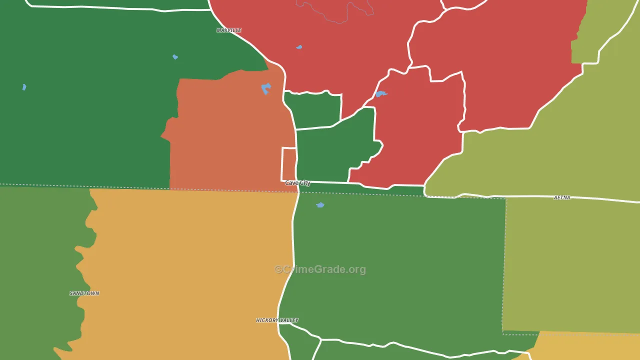 72521, AR Map of Vehicle Theft Rates